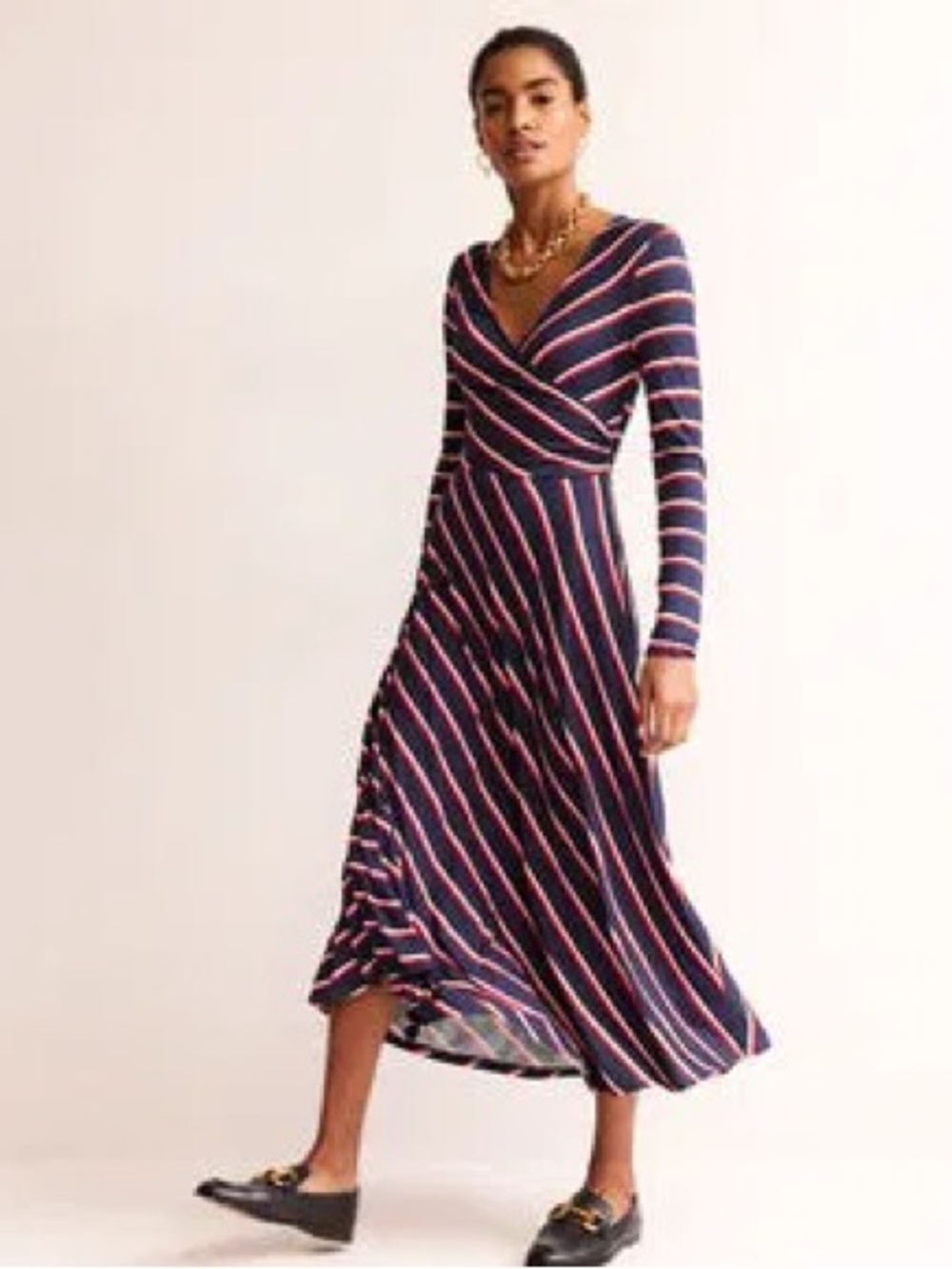 HOTCH Stripe Jersey Midi Dress